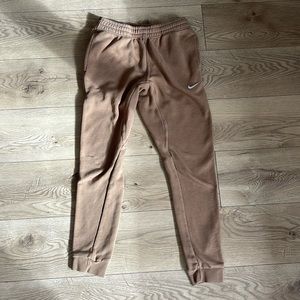 Nike skinny leg tan sweatpants